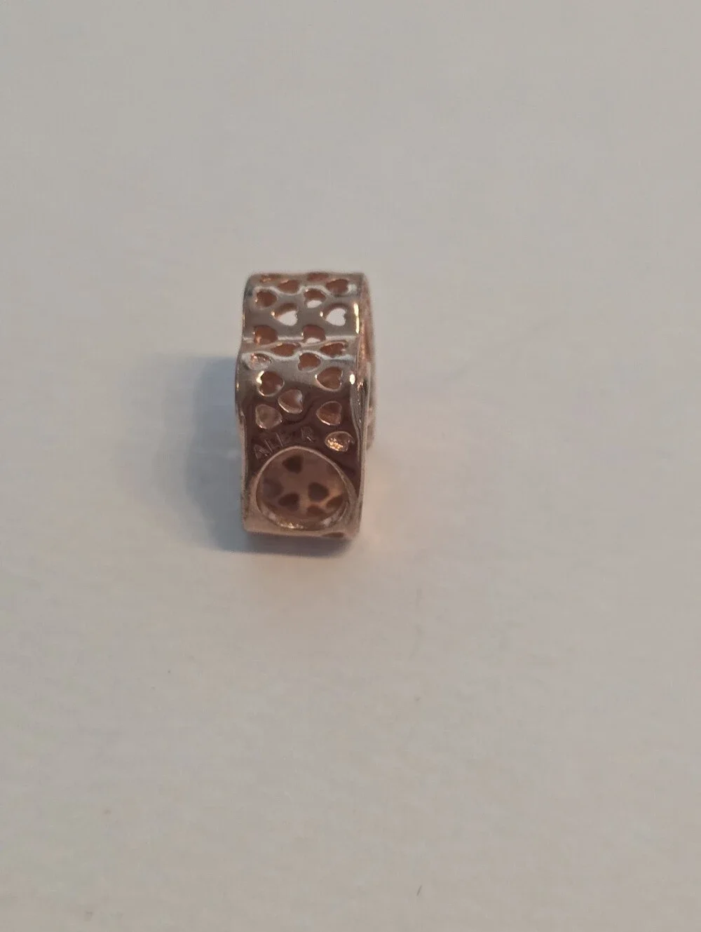 PANDORA Rose interlocked hearts charm with clear cubic zirconia - Picture 6 of 7